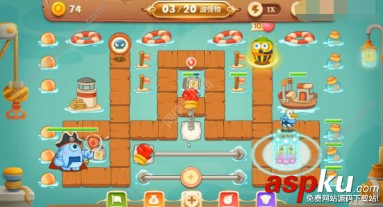 保衛蘿卜3碼頭攻略