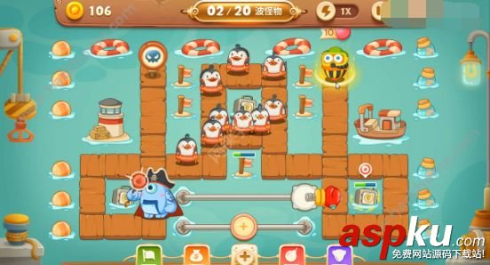 保衛蘿卜3碼頭攻略