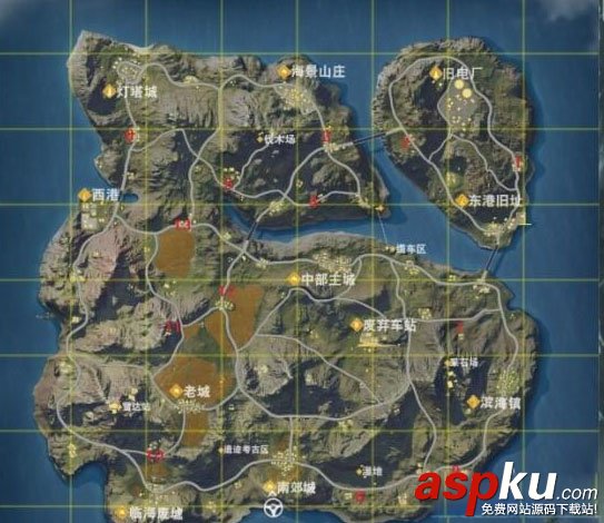 荒野行動中降落在什么地方最好_ 降落點全面分析 荒野行動,降落,降落點