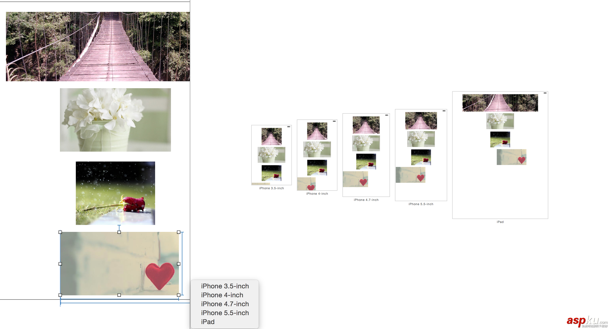 iOS開發之使用Storyboard預覽UI在不同屏幕上的運行效果 iOS開發之使用Storyboard預覽UI在不同屏幕上的運行效果