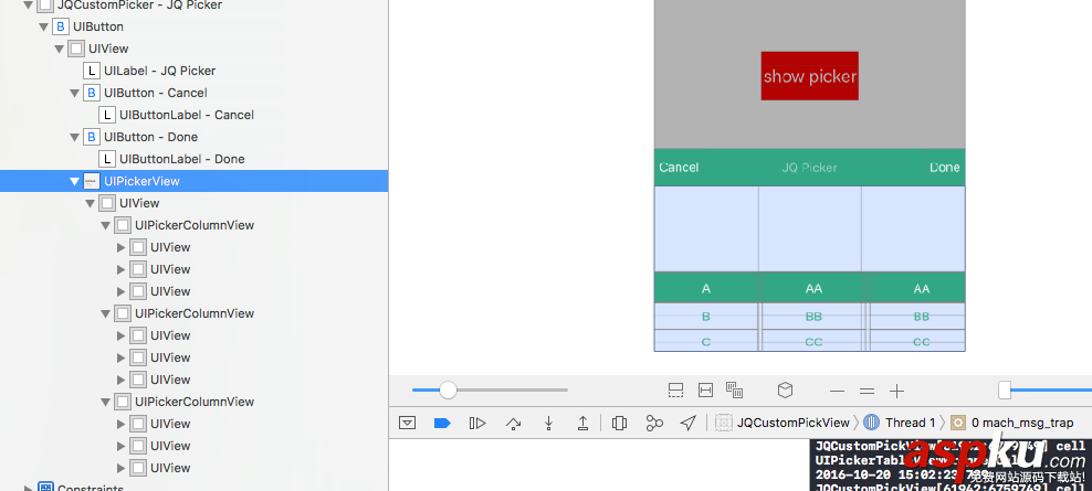 IOS,自定義UIPickView,自定義UIPickView實例,UIPickView自定義實現示例