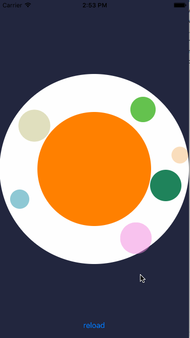 隨機圓形排列,ios,隨機顏色,圓形隨機不重疊