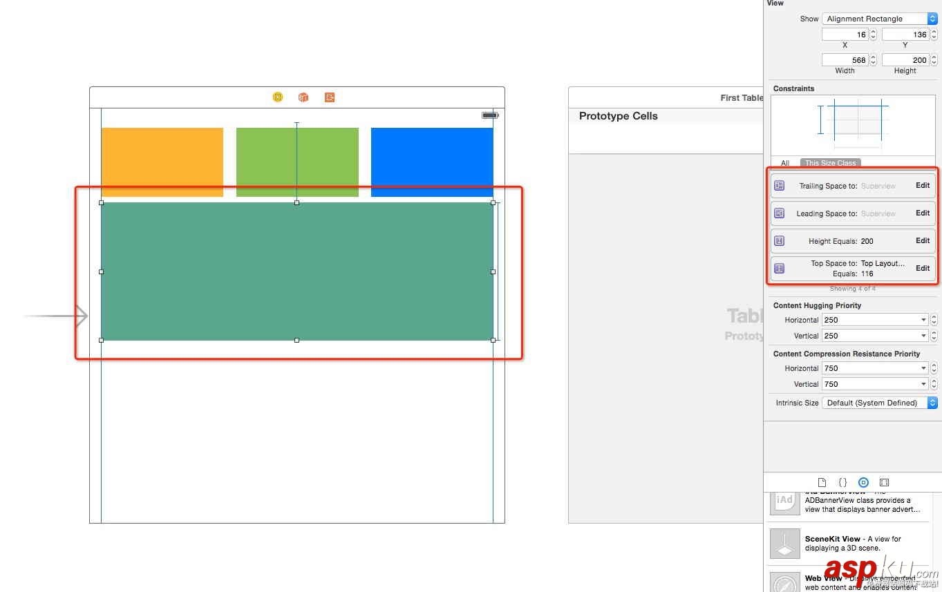 iOS應用中使用Auto Layout實現自定義cell及拖動回彈