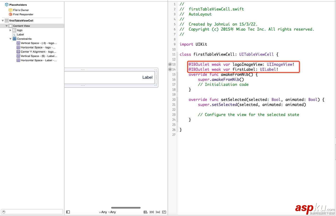iOS應用中使用Auto Layout實現自定義cell及拖動回彈