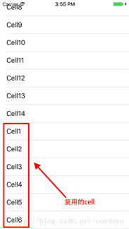 uitableview重用機制,ios重用機制,ios,cell的重用機制