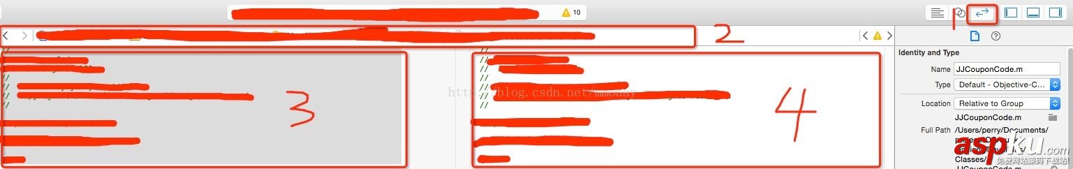 IOS開發,xcode,對比兩個分支中同一個文件,xcode兩個分支一個文件