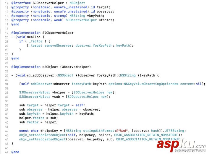 iOS自動移除KVO觀察者的實現方法 ios,kvo,移除觀察者,移除kvo,kvo不移除