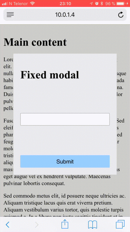 iOS11.3,modal,input,光標(biāo)錯(cuò)位
