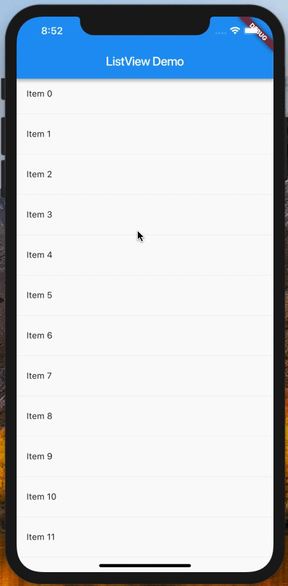 android,flutter,ListView,滾動列表,代碼