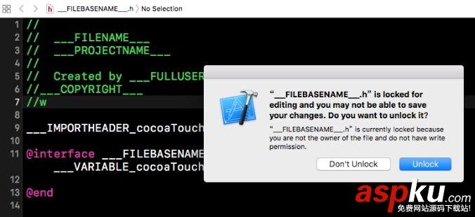 iOS Xcode創建文件時自動生成的注釋方法 iOS,Xcode,創建文件,自動生成,注釋