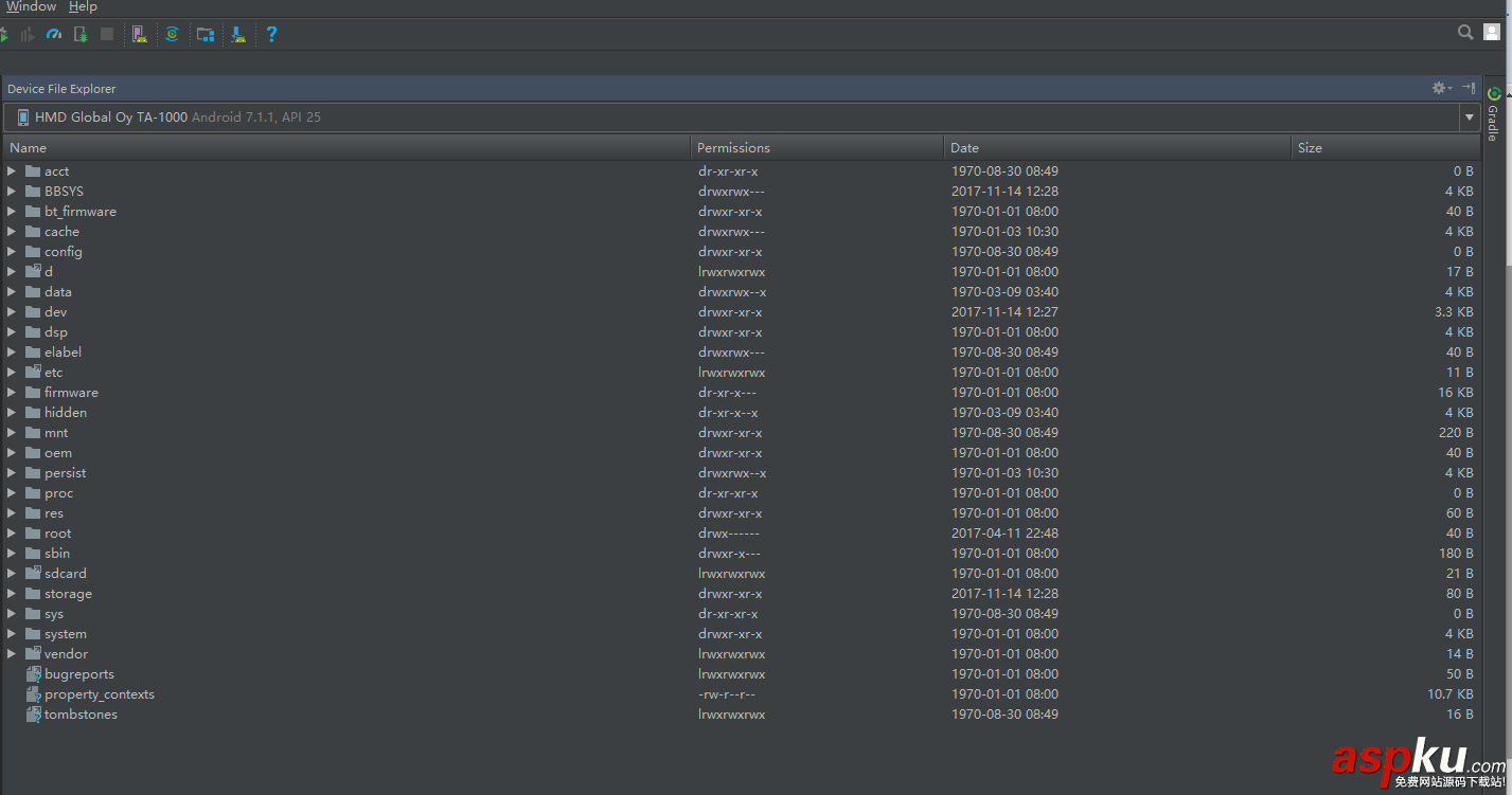 android,studio,3.0,查看手機文件系統