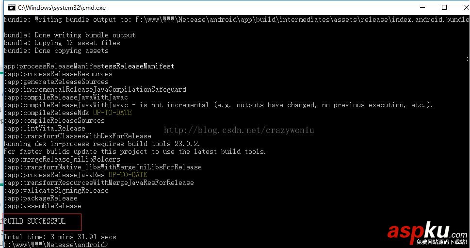 react,native,打包apk