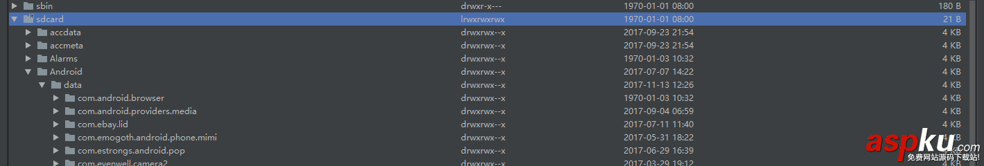 android,studio,3.0,查看手機文件系統