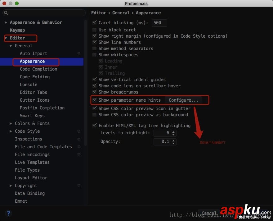Android Studio 3.0被調(diào)方法參數(shù)名提示的取消方法 android,studio,3.0,提示