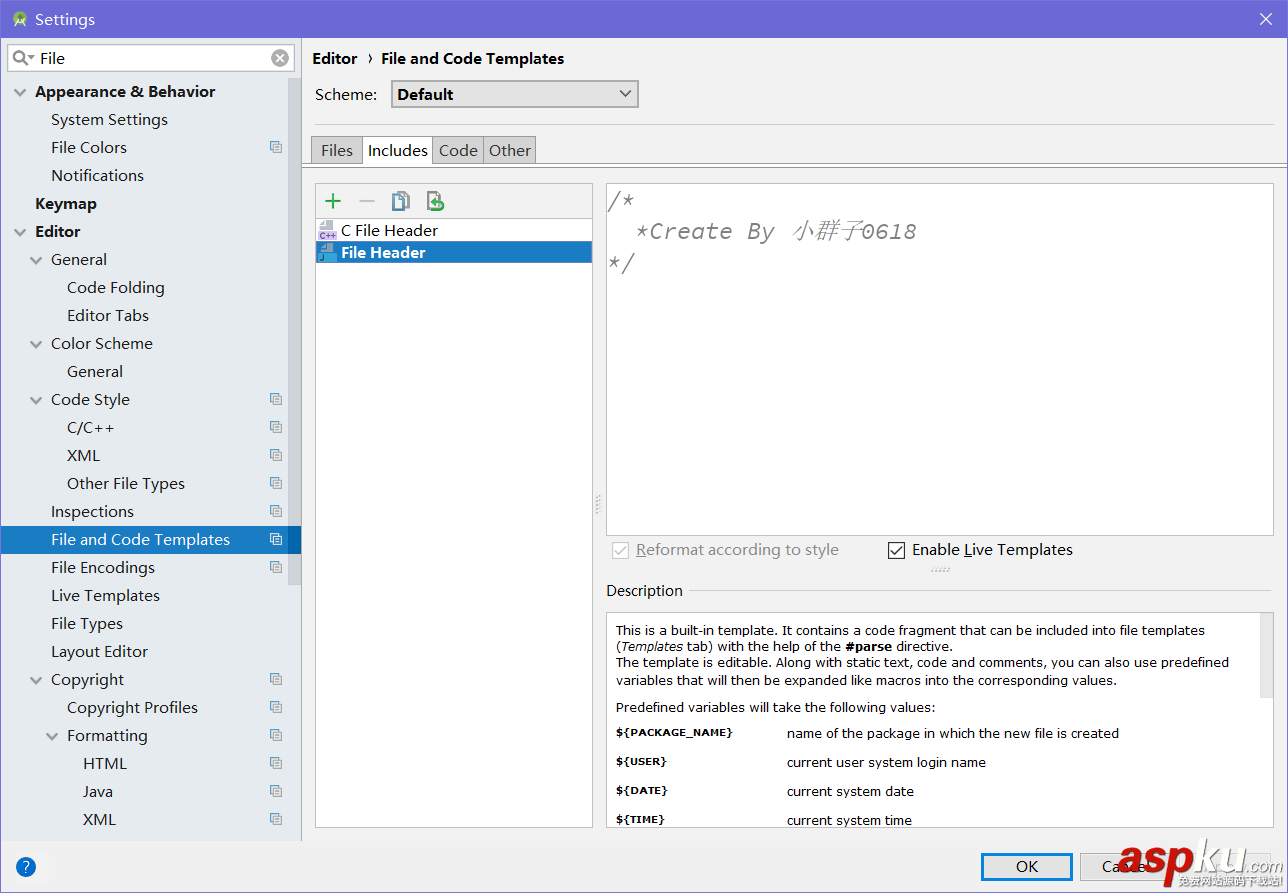 Android,studio,文件頭,代碼注釋