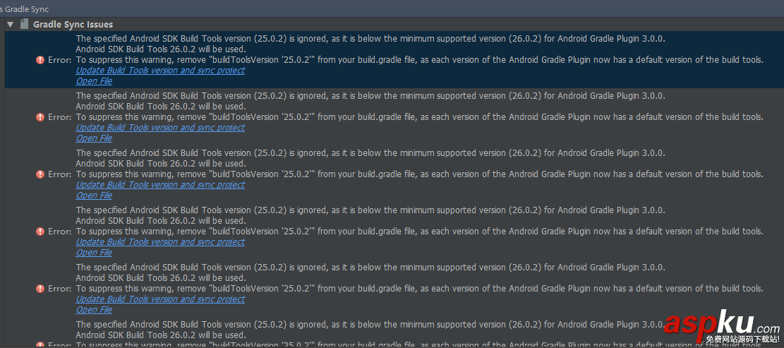 老項目,AndroidStudio3.0,坑