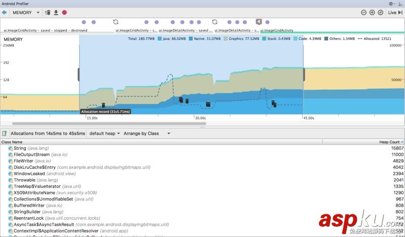 android,studio3.0,profiler分析器,memory,network,cpu