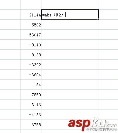 excel絕對值函數使用