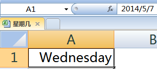 excel,日期,星期幾