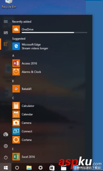 Win10,開始菜單
