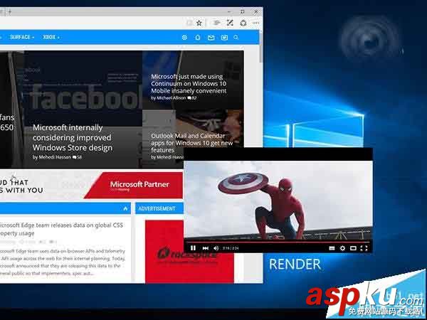Win10一周年更新最受期待的新功能曝光 屏幕畫(huà)中畫(huà) Win10,畫(huà)中畫(huà)