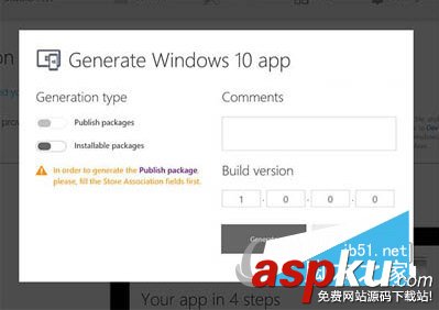 web項目,win10,應用商店