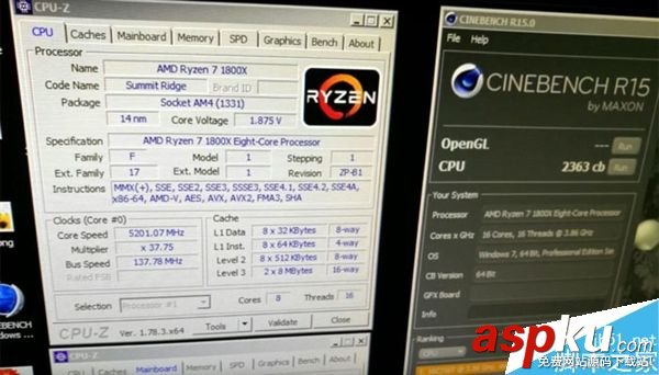 AMD旗艦Ryzen 7-1800X超頻實況:全核超頻至5.2GHz AMD,Ryzen7-1800X