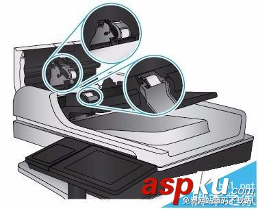 HP MFP M680一體機怎么清潔文檔拾紙輪和分隔墊? HP,一體機