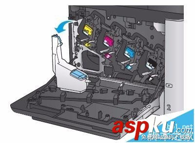 HP M680打印機(jī)怎么更換碳粉收集裝置? HP,打印機(jī),碳粉
