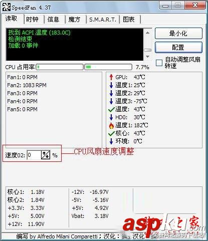Win7應該怎么利用SpeedFan控制CPU風扇轉速 電風扇轉速控制系統,SpeedFan怎么控制CPU風扇轉速