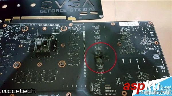 EVGA FTW GTX 1080顯卡起火實拍:火光四射 GTX1080,顯卡
