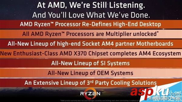 AMD Ryzen將全部支持超線程 且不鎖頻 AMD,Ryzen,超線程