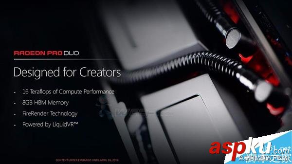 AMD新一代雙芯顯卡Radeon Pro Duo完整規格公布:世界最快 AMD,顯卡