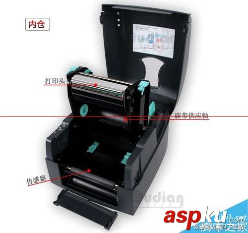 Godex G530U條碼打印機怎么更換安裝碳帶? godex條碼打印機安裝,條碼打印機怎么換碳帶