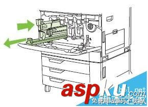 HP CM6030/6040打印機怎么更換碳粉盒成像鼓? HP,打印機,碳粉盒