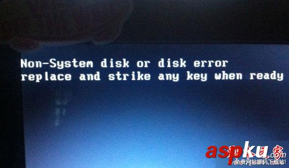 win7系統開機出現黑屏提示Non-system disk or disk error的故障原因及解決方法 win7系統,開機,黑屏,Non-system