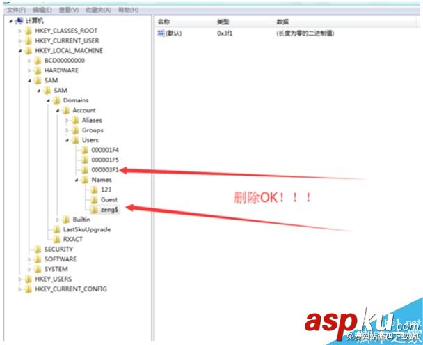 win7,隱藏用戶賬戶
