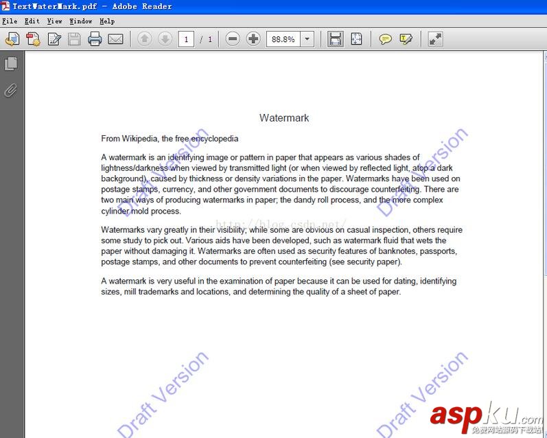 C#如何給PDF文件添加水印 C#給PDF文件添加水印,C#給PDF添加水印,C#添加水印,C#文件添加水印