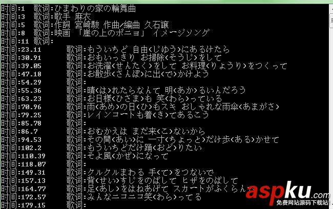 C#解析Lrc歌詞文件過程詳解 C#,Lrc,歌詞文件