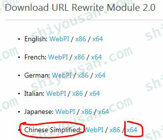 選擇URL重寫工具版本