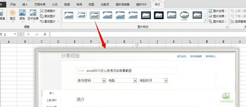 excel2013屏幕截圖功能怎么用 excel2013屏幕截圖功能的使用方法