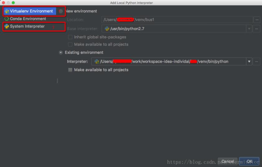 mac,PyCharm,Python,解釋器,package,路徑