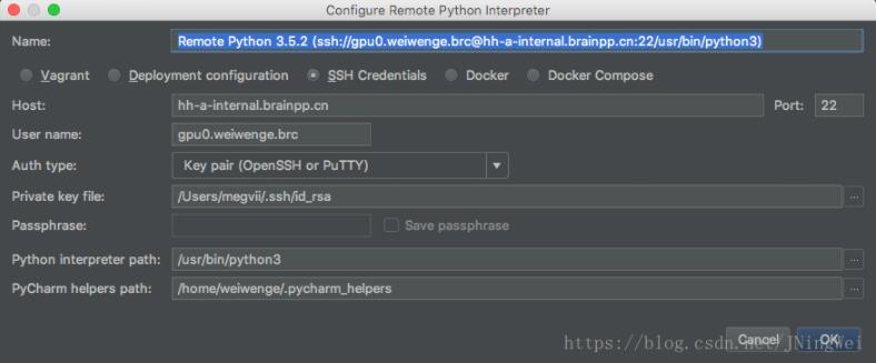 pycharm,配置,遠程解釋器