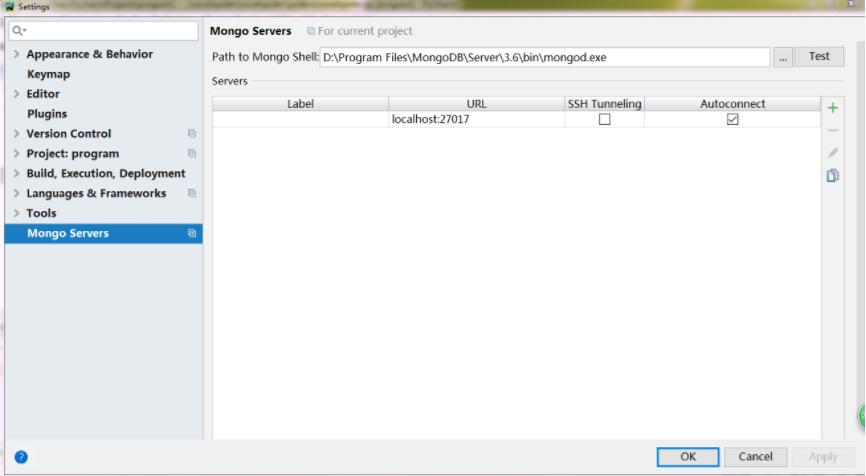 pycharm,mongodb,配置,可視化