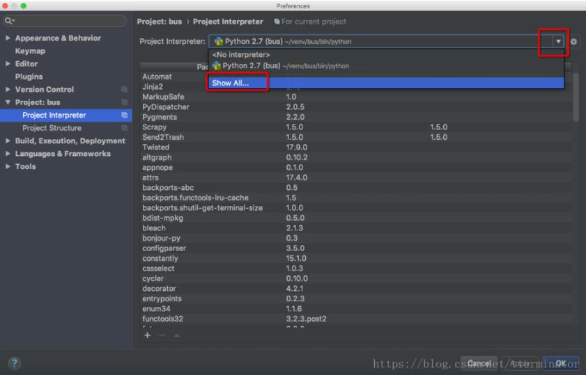 mac,PyCharm,Python,解釋器,package,路徑
