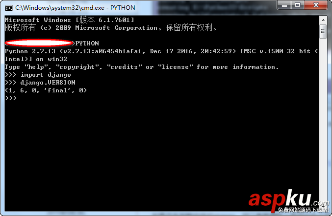 Windows,安裝,Django框架