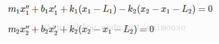 利用python求解物理學中的雙彈簧質能系統詳解 實驗物理,python,python計算物理,python物理引擎