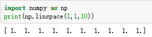 python numpy函數中的linspace創建等差數列詳解 numpy,linspace,函數,python