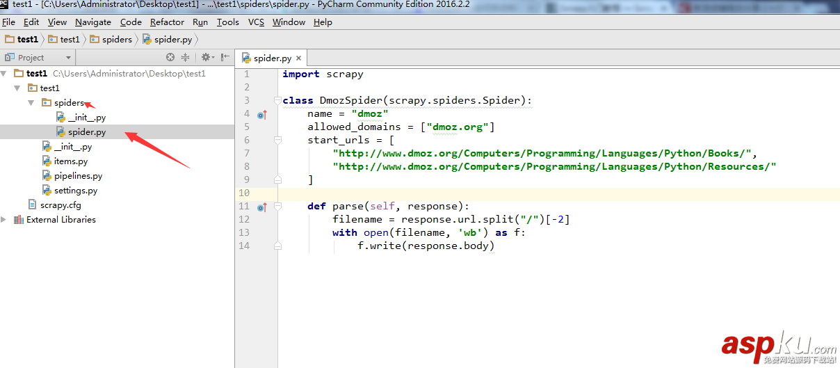 pycharm下打開、執行并調試scrapy爬蟲程序的方法 PyCharm,調試Scrapy,在pycharm調試scrapy,scrapy,調試