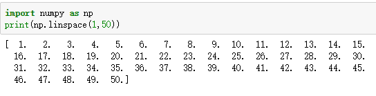 python numpy函數中的linspace創建等差數列詳解 numpy,linspace,函數,python